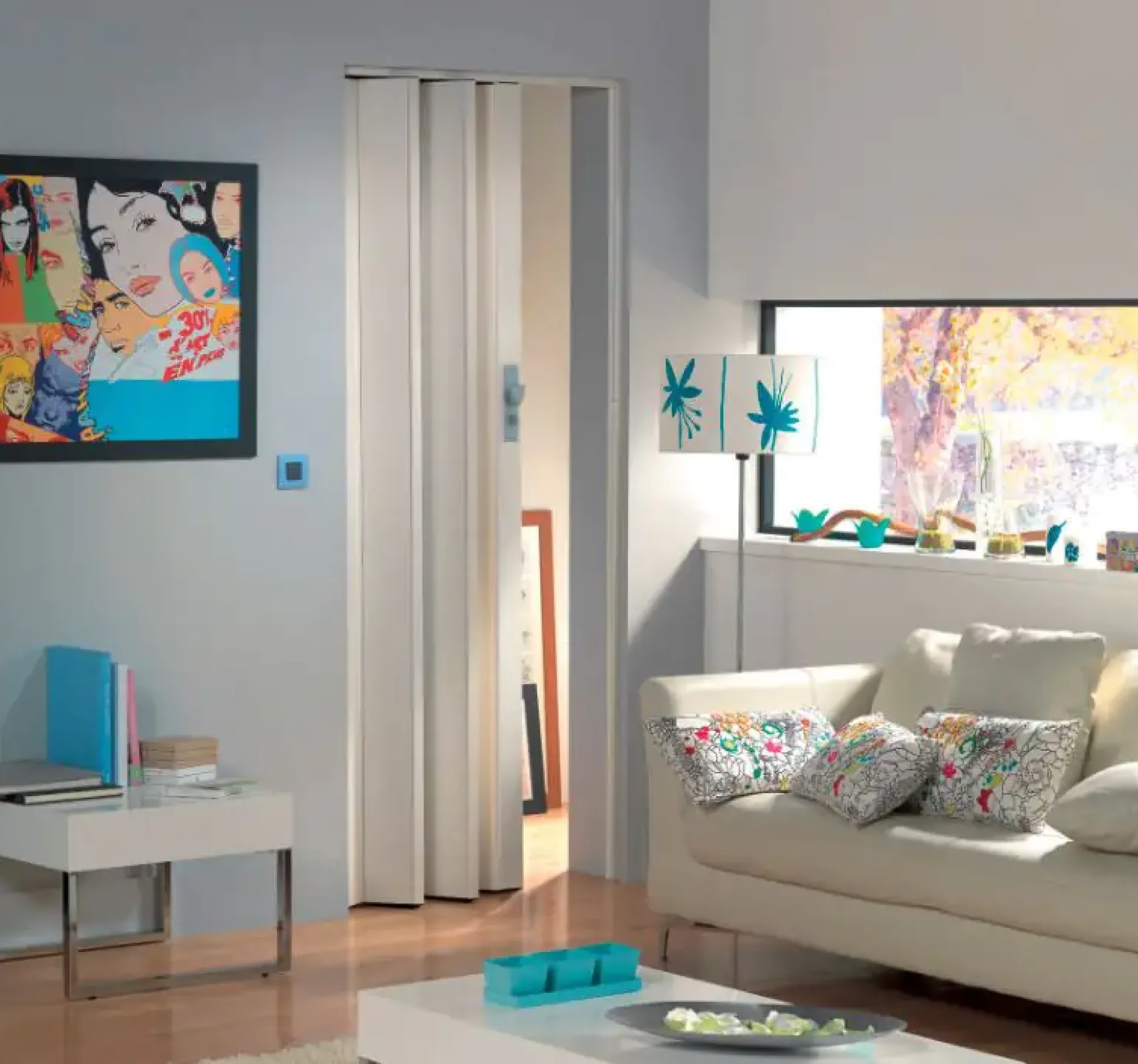 Grosfillex Falttüre Axia Esche weiß 84 x 205 cm
