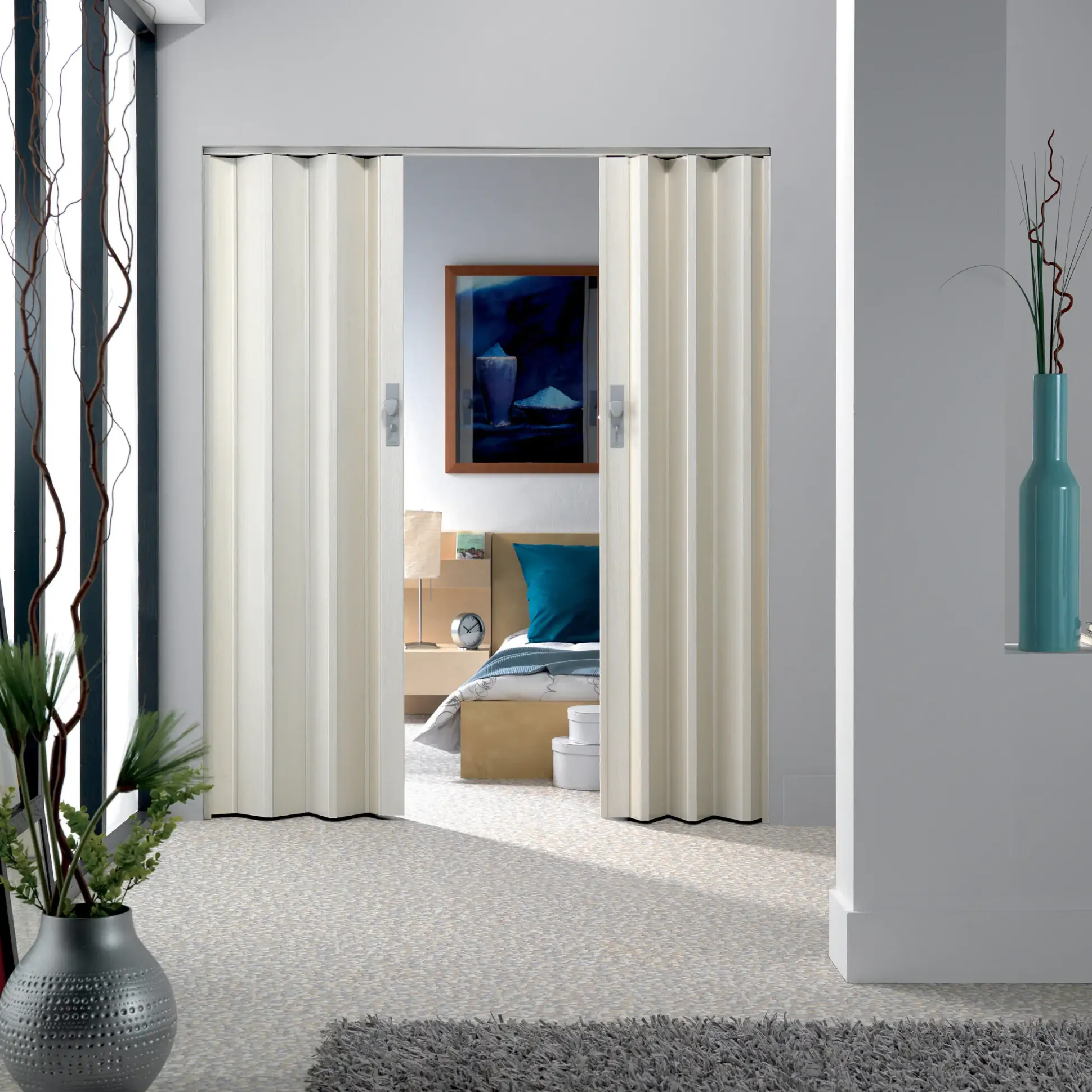 Grosfillex Falttüre Axia Esche weiß 84 x 205 cm