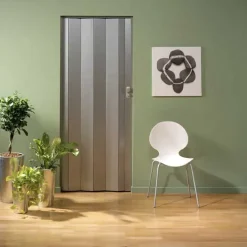 Grosfillex Falttüre Spacy Aluminium Optik 84 x 205 cm