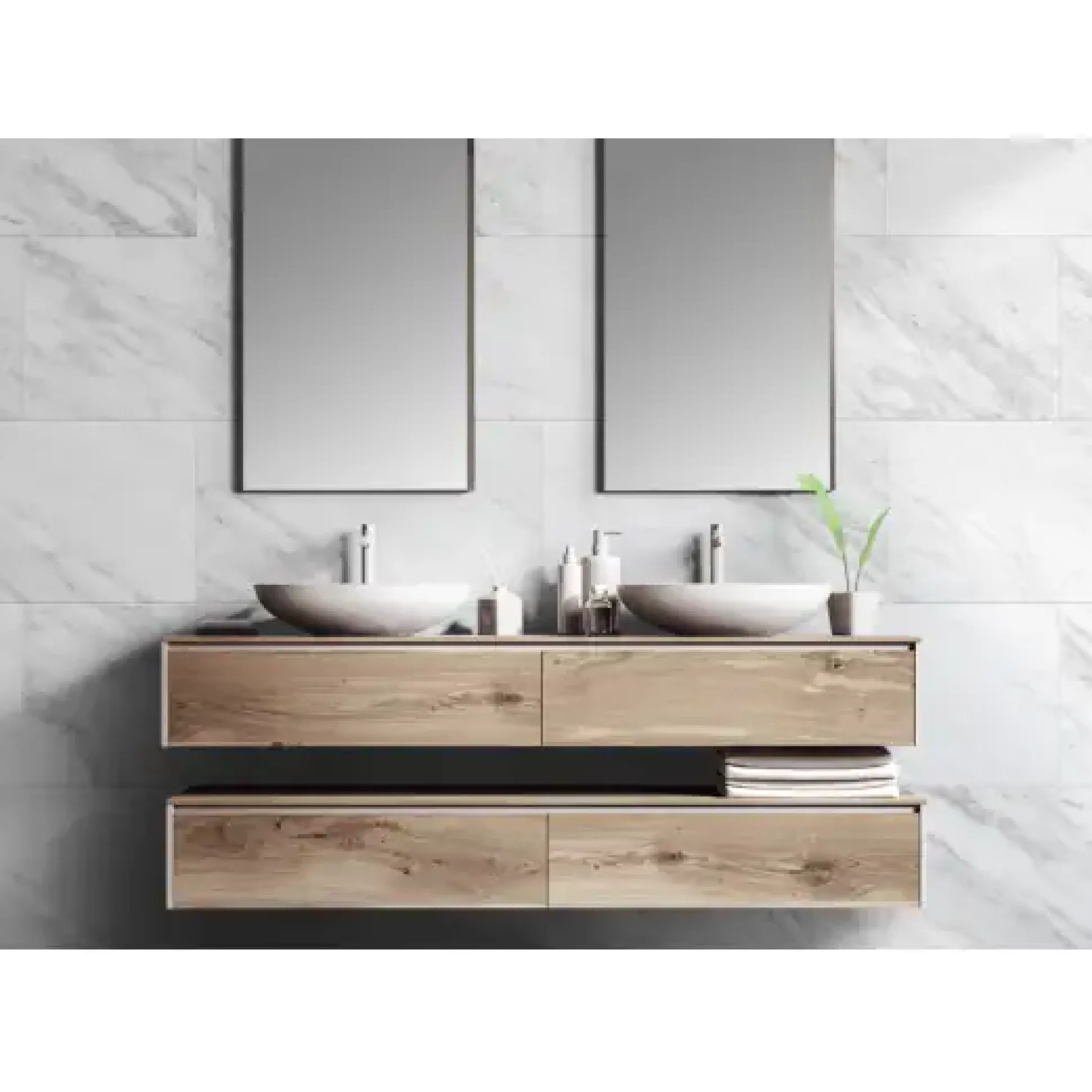 Grosfillex Kunststoffpaneel GX Wall+ White Marble 60 x 30 cm 5 mm