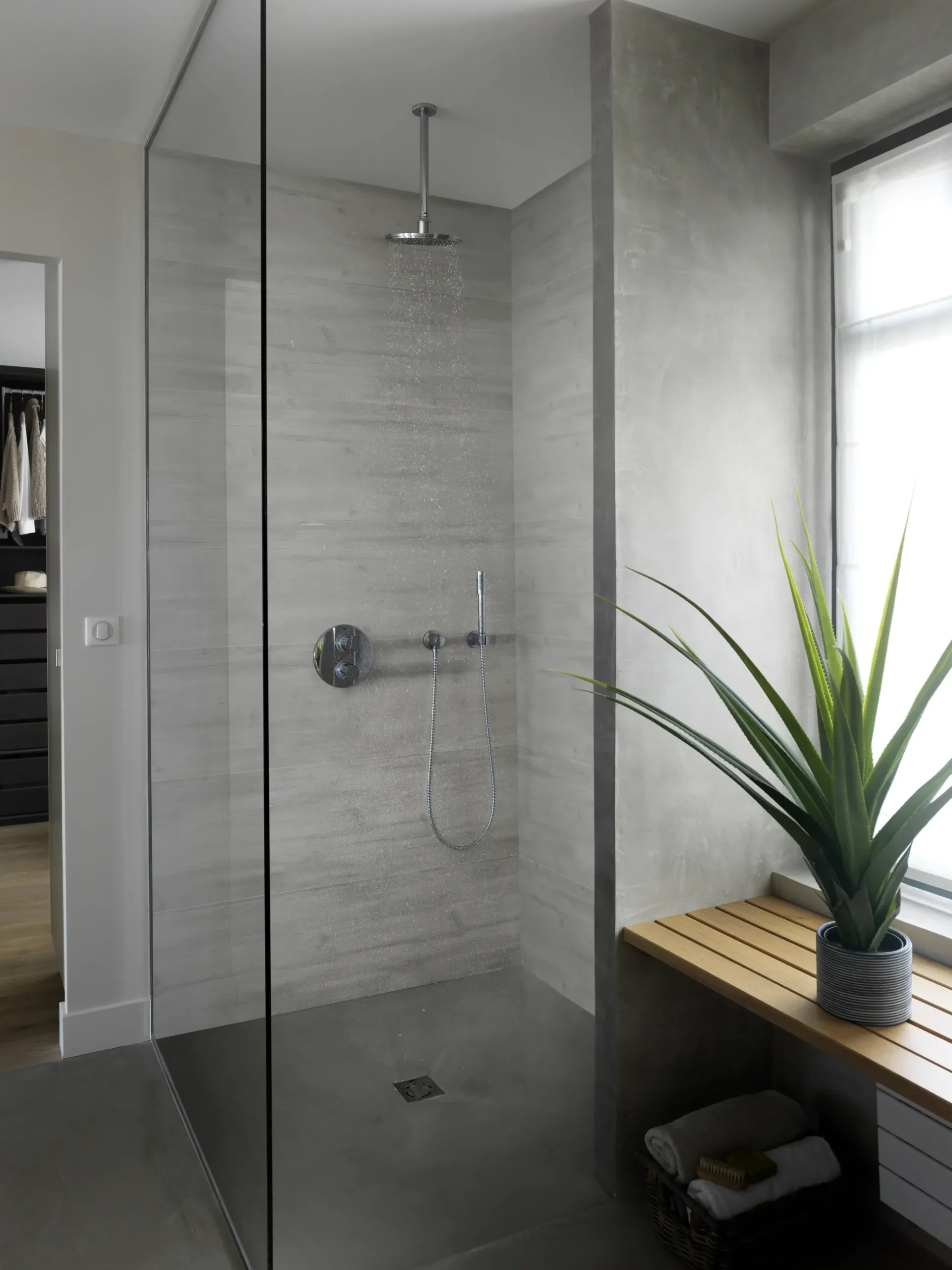 Grosfillex Kunststoffpaneel Element Compact 120 x 37,5 cm 8 mm Holz grau