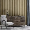 Grosfillex Wandpaneel Kunststoff LINIO 260 x 37,5 cm 8 mm Bamboo 3 Stück