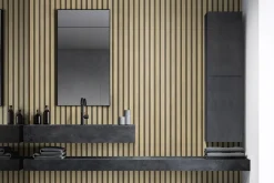 Grosfillex Wandpaneel Kunststoff LINIO 260 x 37,5 cm 8 mm Bamboo 3 Stück