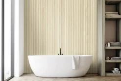 Grosfillex Wandpaneel Kunststoff LINIO 260 x 37,5 cm 8 mm Bright Ash 3 Stück