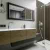 Grosfillex Wandpaneel Kunststoff LINIO 260 x 37,5 cm 8 mm Walnut 3 Stück