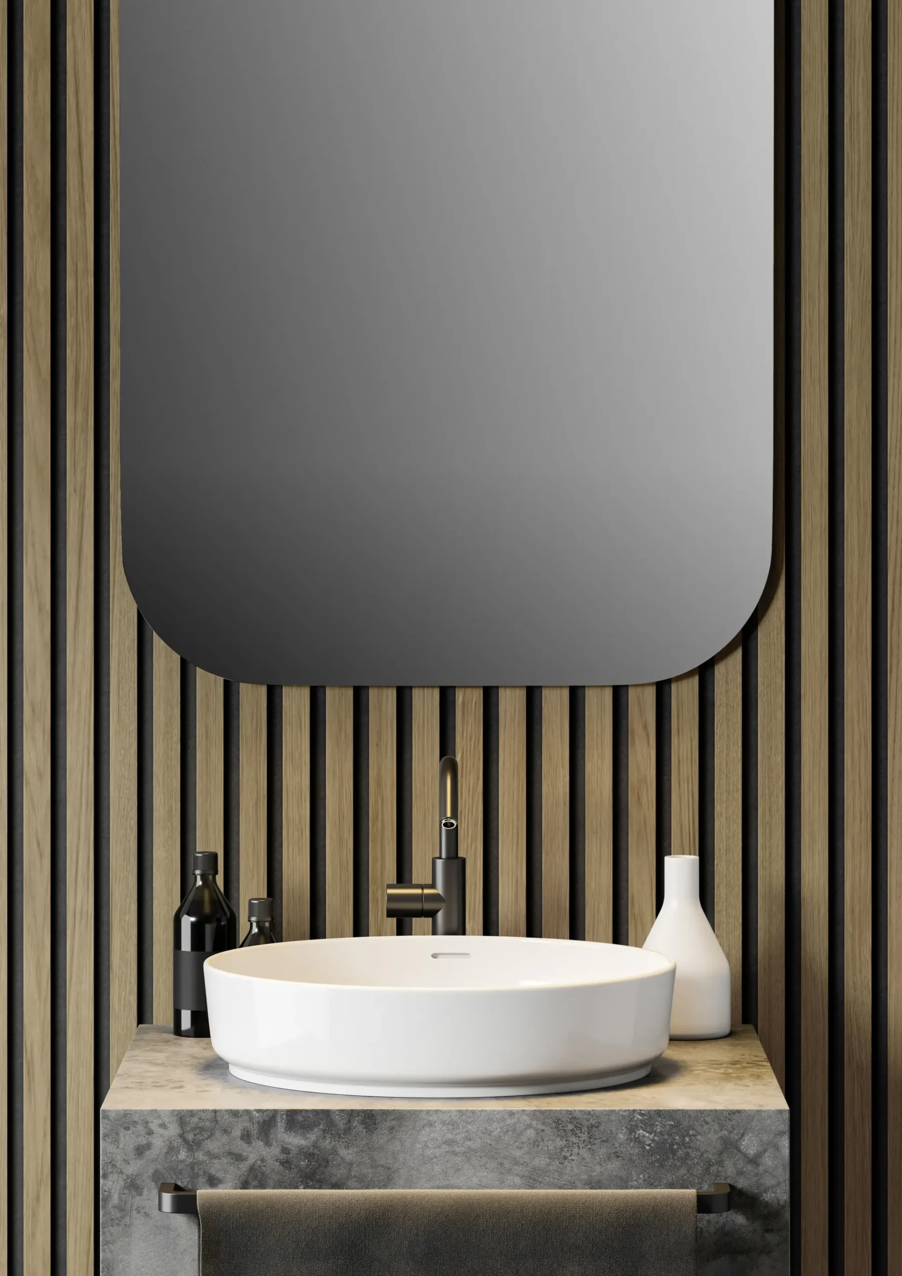 Grosfillex Wandpaneel Kunststoff LINIO 260 x 37,5 cm 8 mm Light Oak 3 Stück