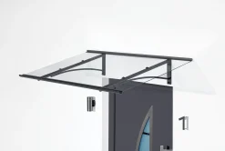 Gutta Pultvordach PT/GR Aluminium anthrazit, Acrylglas klar