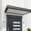 Gutta Rechteckvordach NM 150 Aluminium anthrazit, Kunststoff weiß