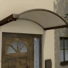 Gutta Rundbogenvordach NO Aluminium braun, Polycarbonat bronce