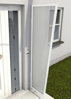 Gutta Seitenblende B1 Aluminium weiß, Polycarbonat klar