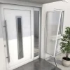 Gutta Seitenblende B2 Aluminium weiß, Polycarbonat klar