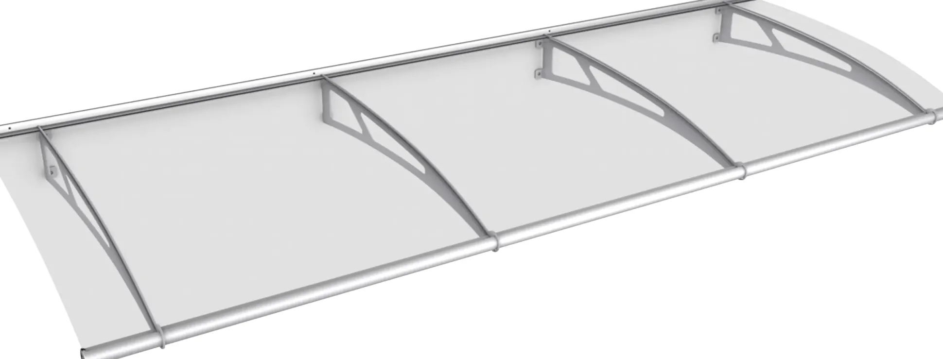 Gutta Vordach PT- L 2700 Edelstahl, Acrylglas klar