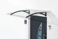 Gutta Vordach PT Secco 150 Aluminium anthrazit, Polycarbonat klar
