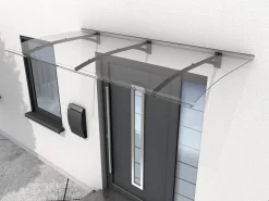 Gutta Vordach PT Secco 200 anthrazit, Polycarbonat klar