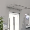 Gutta Vordach PT Secco 150 Edelstahloptik, Polycarbonat klar