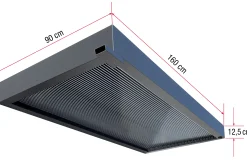 Gutta Vordach Rechteckvordach 160 x 90 x 12,5 cm anthrazit BS 3D-LINE