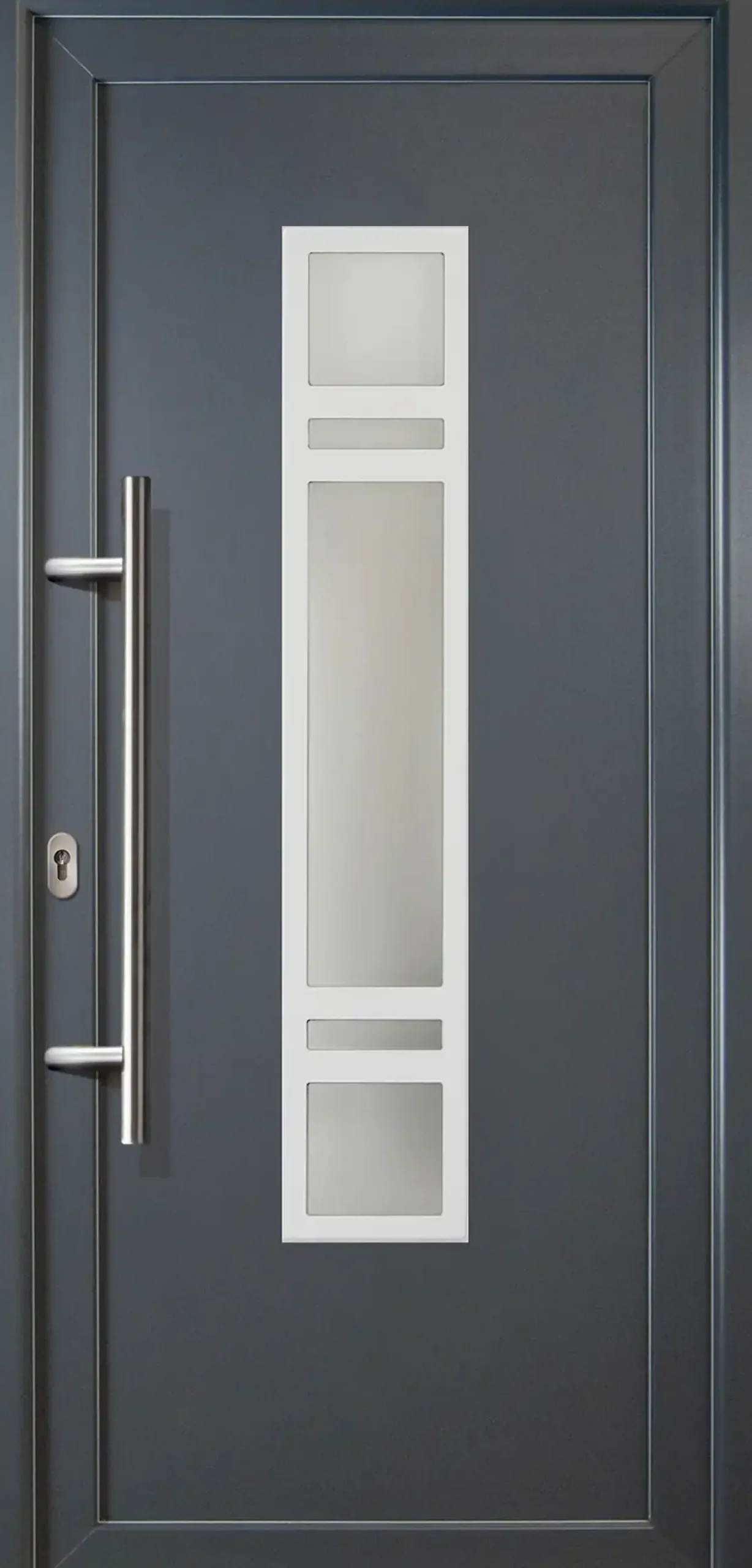 Haustür Signum Exclusiv PVC Modell 28 88 x 208 cm, DIN links, titan