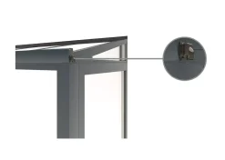 Haustürüberdachung mit Glaselemente 200 x 100 cm weiß