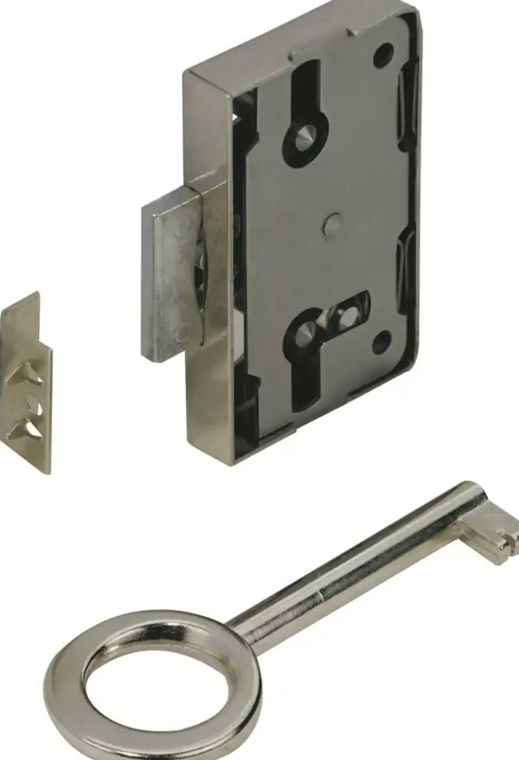 Hettich Aufschraubschloss vernickelt 60 x 53 x 8,7 mm