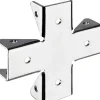 Hettich Korpusverbinder X Stahl 68 x 68 x 15 mm messing