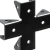 Hettich Korpusverbinder X Stahl 68 x 68 x 15 mm schwarz