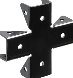 Hettich Korpusverbinder X Stahl 68 x 68 x 15 mm schwarz