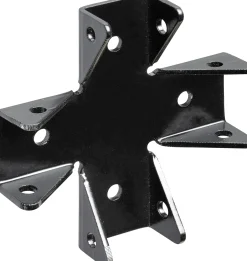 Hettich Korpusverbinder X Stahl 68 x 68 x 15 mm schwarz
