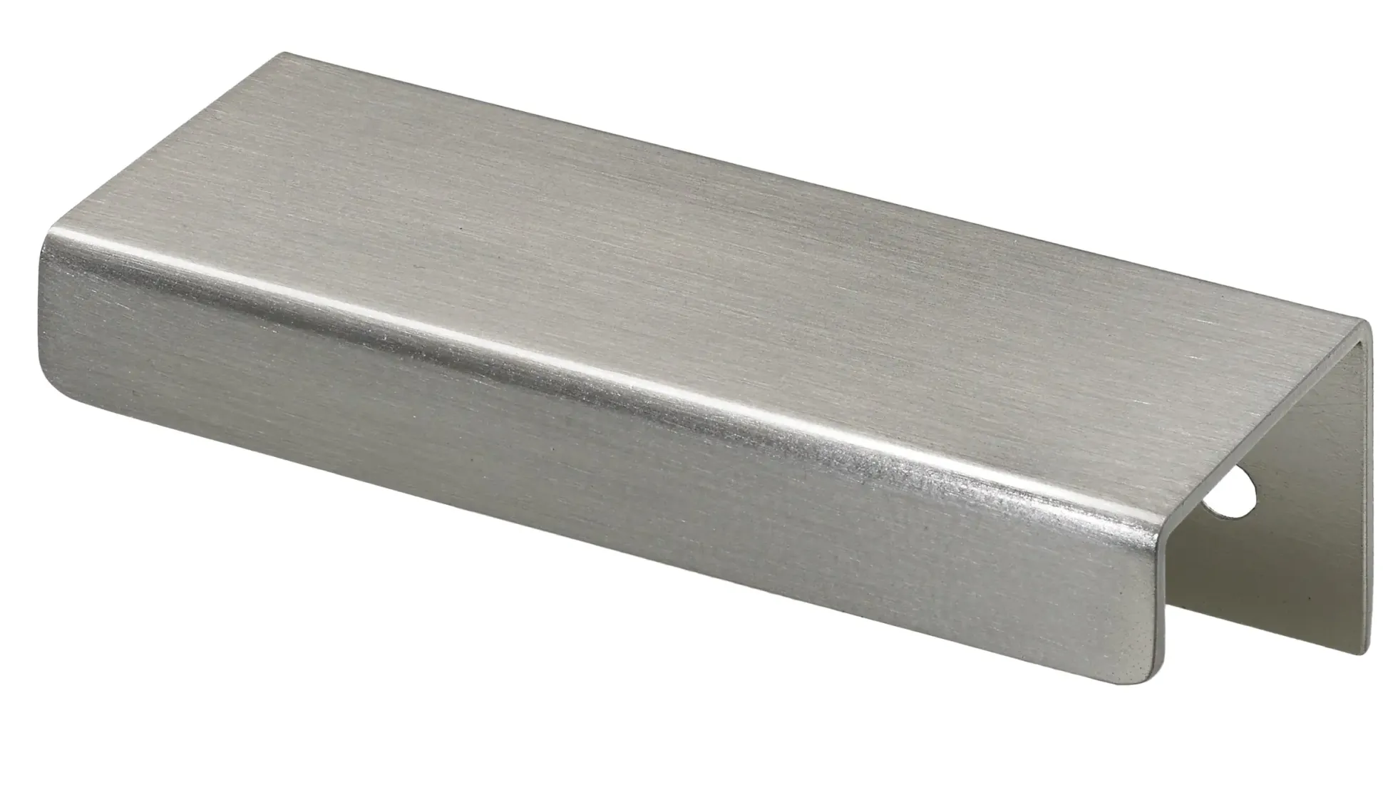 Hettich Möbelgriff Aluminium Edelstahl Optik 12,5 x 80 x 35 mm - 1 Stück