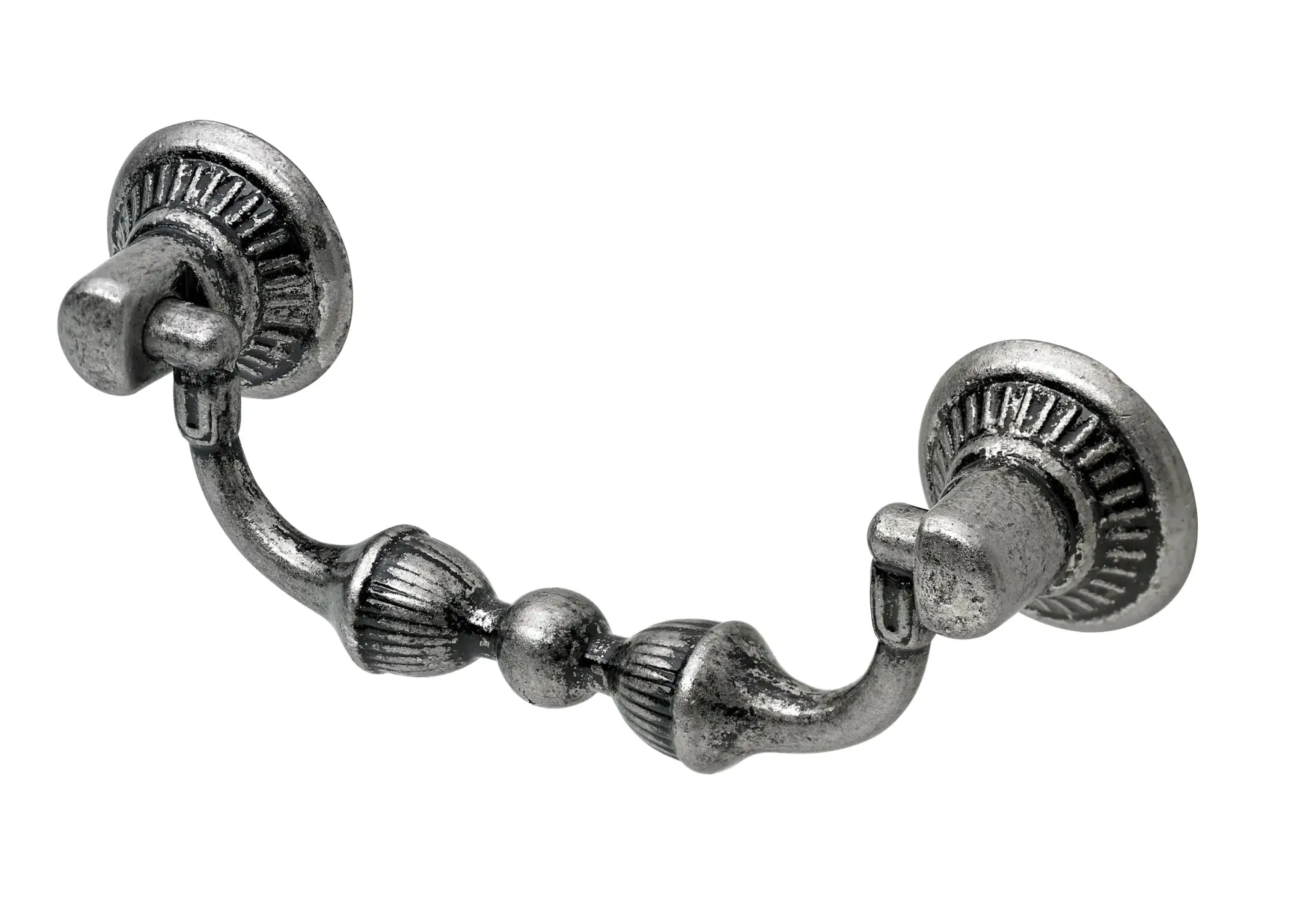 Hettich Möbelgriff Zinkdruckguss silber 30 x 65 x 15 mm - 1 Stück