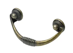 Hettich Möbelgriff Zinkdruckguss gold 33,0 x 82,0 x 22,0 mm - 1 Stück