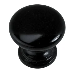 Hettich Möbelknopf Kunststoff schwarz Ø 25,0 mm - 1 Stück