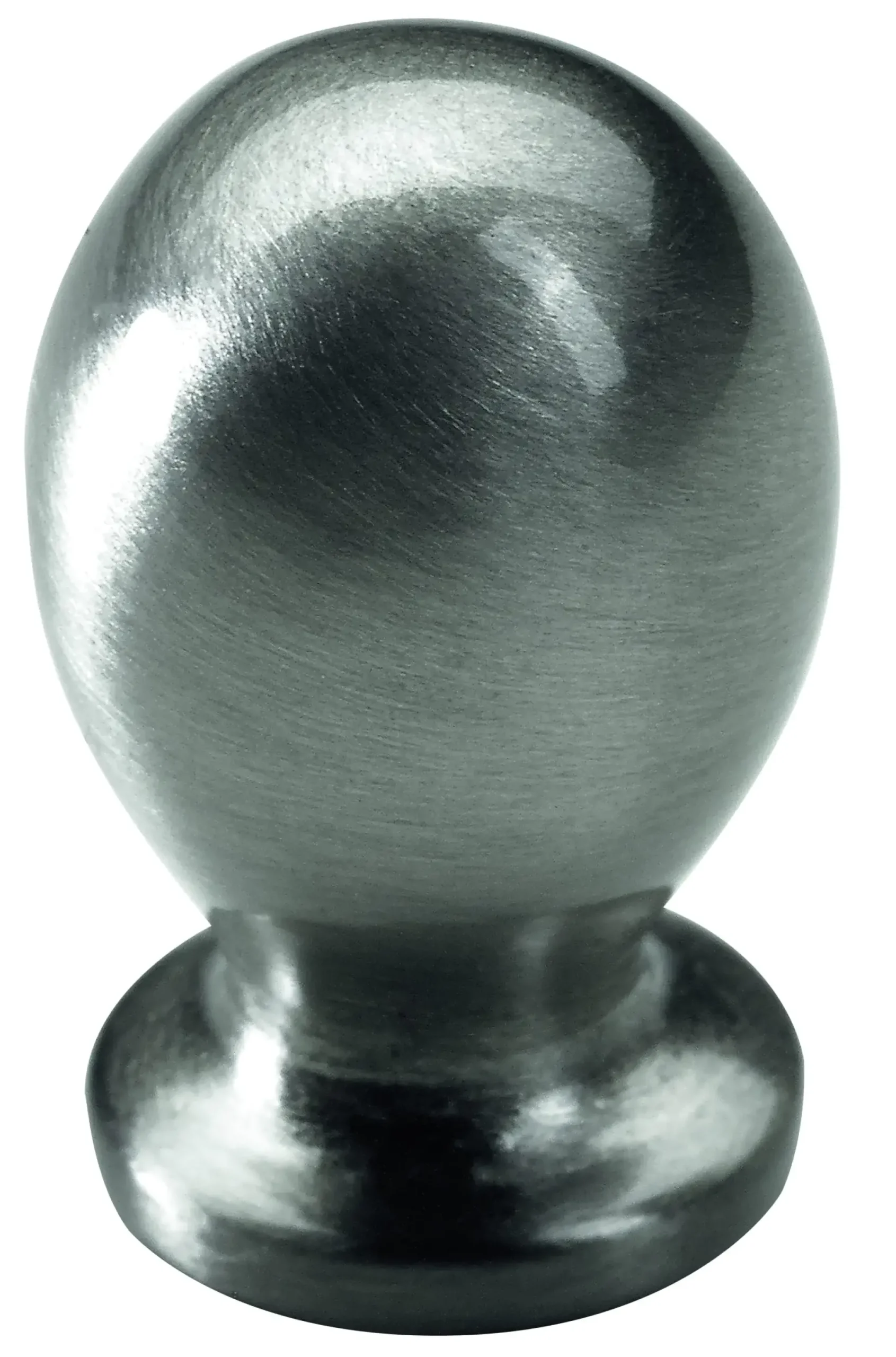 Hettich Möbelknopf Zinkdruckguss Edelstahl-Optik Ø 15,0 x 25,0 mm - 1 Stück