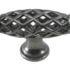 Hettich Möbelknopf Zinkdruckguss brüniert silber 58,0 x 20,0 mm - 1 Stück