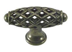 Hettich Möbelknopf Zinkdruckguss brüniert 58,0 x 20,0 mm - 1 Stück