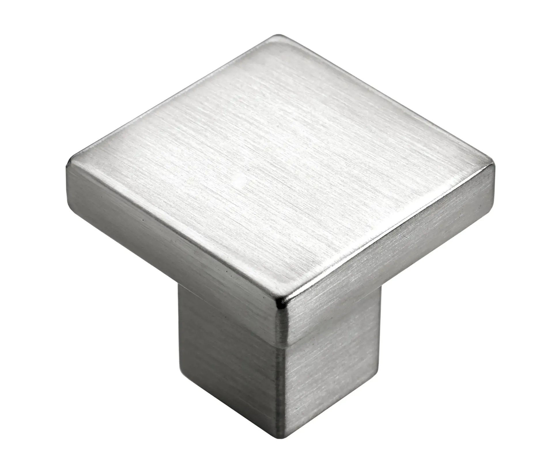 Hettich Möbelknopf Zinkdruckguss Edelstahl-Optik 30,0 x 30,0 mm - 1 Stück