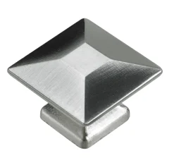 Hettich Möbelknopf Zinkdruckguss Edelstahl-Optik 58,0 x 20,0 mm - 1 Stück