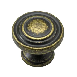 Hettich Möbelknopf Zinkdruckguss antik gold Ø 25,0 mm - 1 Stück