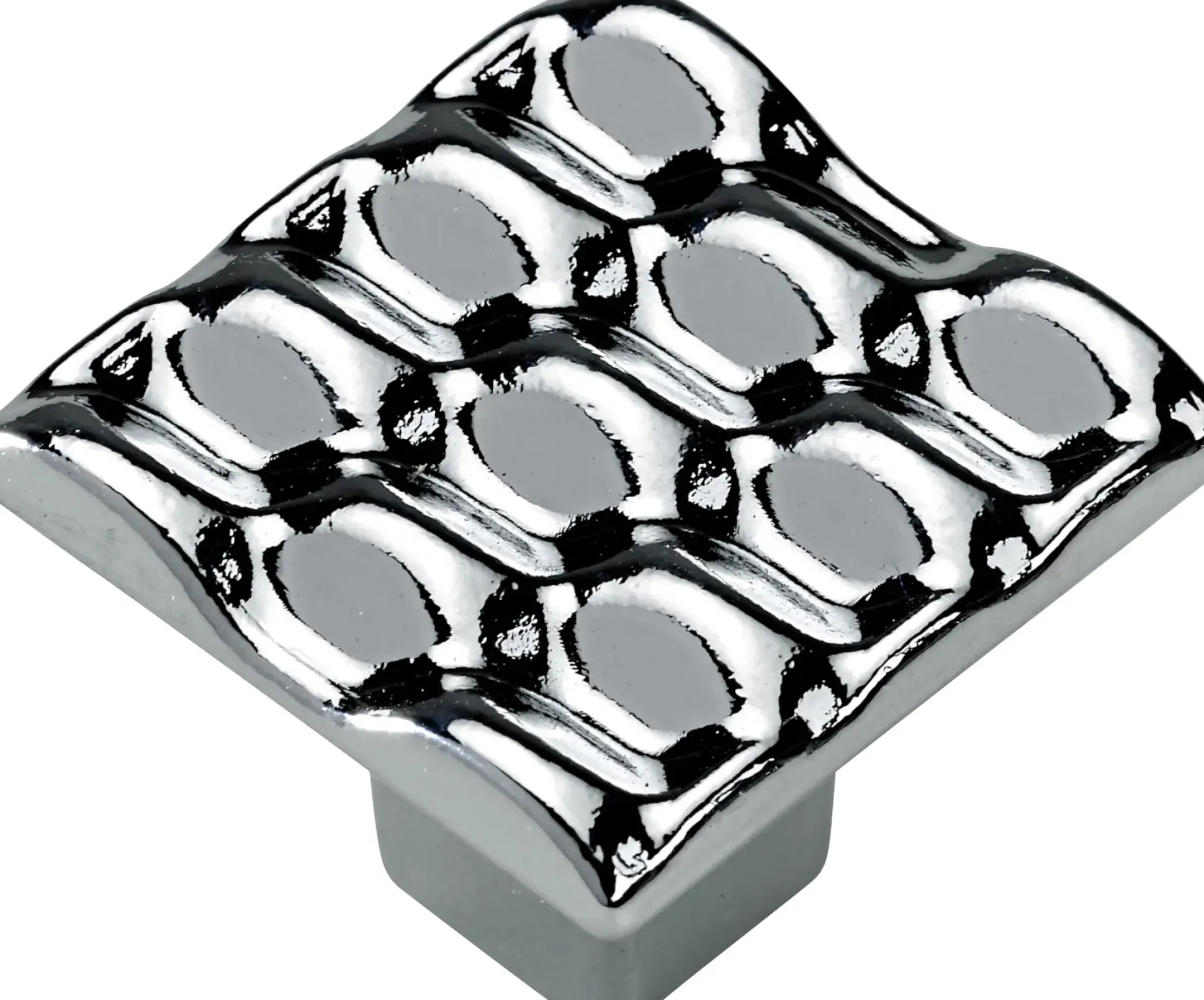Hettich Möbelknopf Zinkdruckguss silber 25,0 x 25,0 mm - 1 Stück