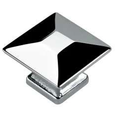 Hettich Möbelknopf Zinkdruckguss verchromt 25,0 x 25,0 mm - 1 Stück