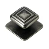 Hettich Möbelknopf Zinkdruckguss brüniert 45,0 x 45,0 mm - 1 Stück