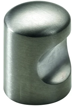 Hettich Möbelknopf Zinkdruckguss Edelstahl-Optik Ø 15,0 x 22,0 mm - 1 Stück