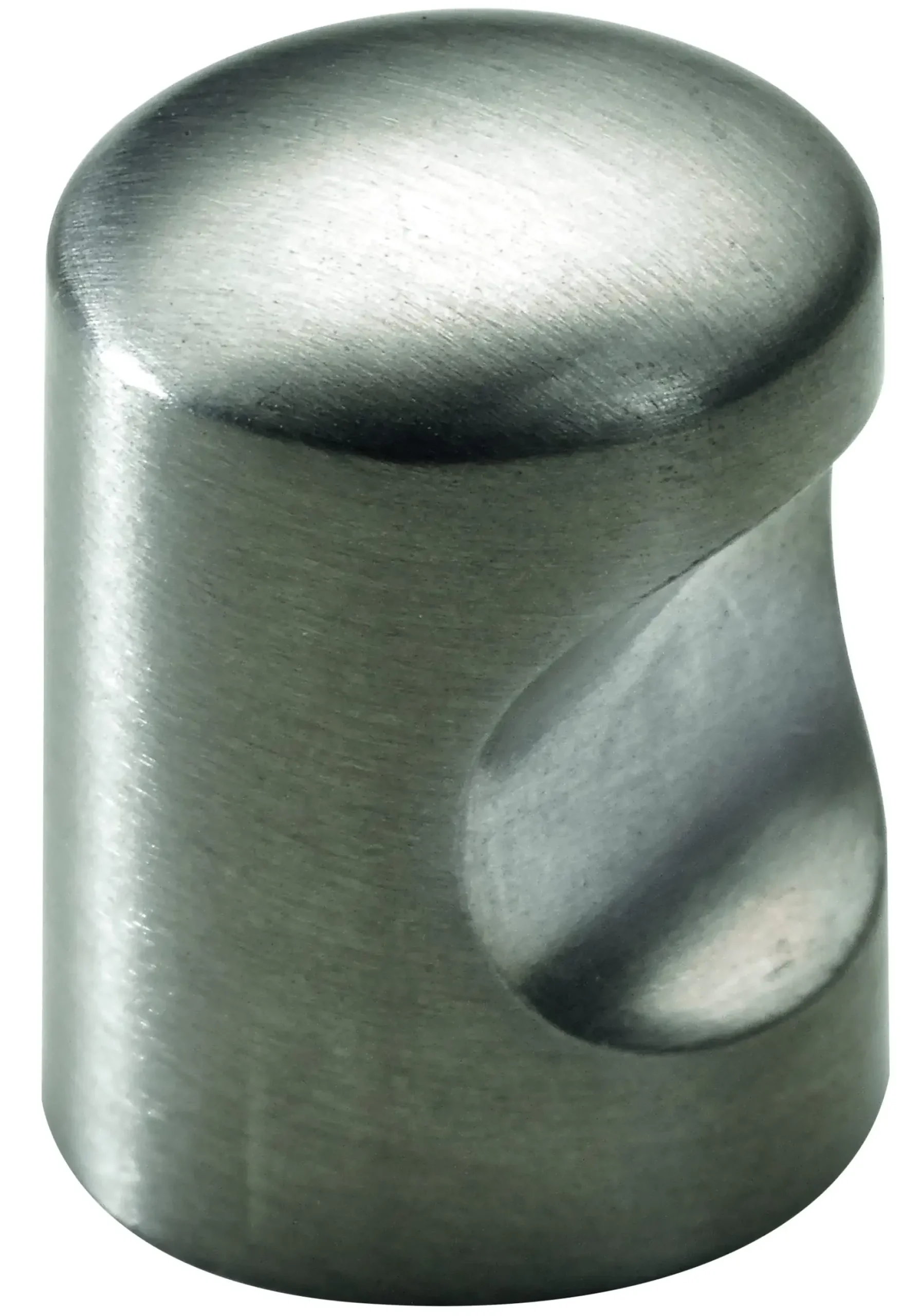 Hettich Möbelknopf Zinkdruckguss Edelstahl-Optik Ø 15,0 x 22,0 mm - 1 Stück