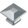 Hettich Möbelknopf Zinkdruckguss Aluminium-Optik 25,0 x 25,0 mm - 1 Stück