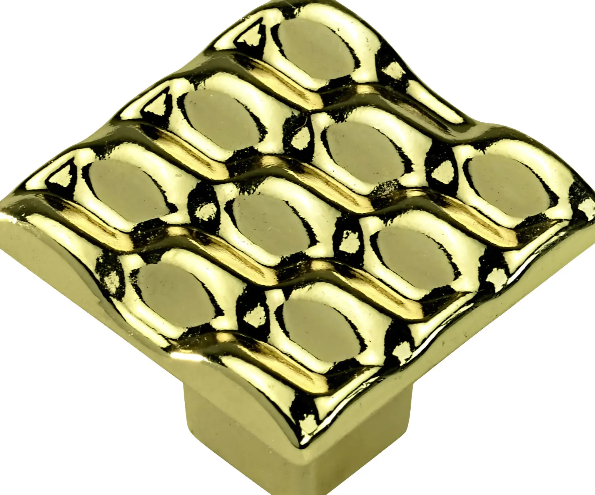 Hettich Möbelknopf Zinkdruckguss gold 25,0 x 25,0 mm - 1 Stück