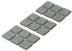 Hettich Parkettgleiter grau 25 x 25 x 3.0 mm - 18 Stück