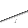 Hettich Schrankrohr Stahl verstellbar Ø 26 x 650 - 1200 mm silbergrau