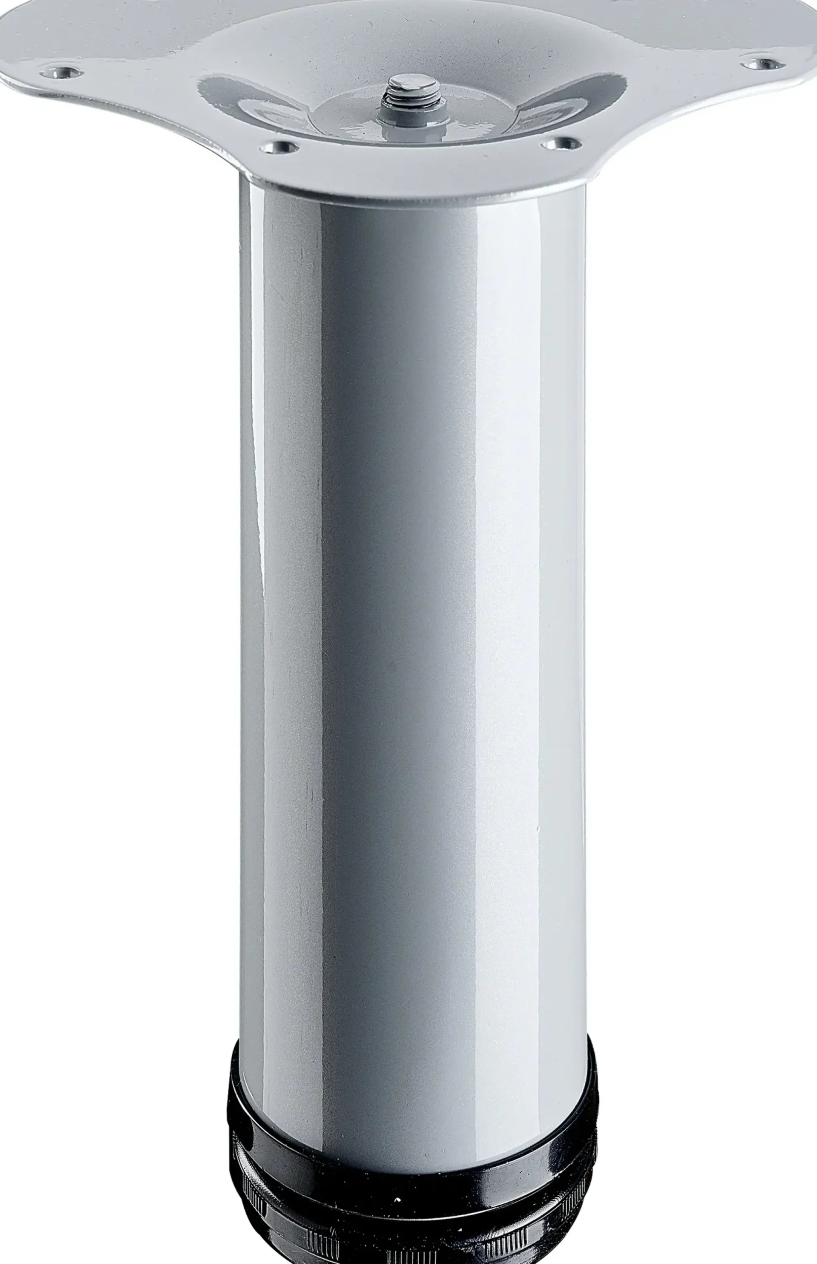 Hettich Tischbein 6,0 x 20 - 23 cm Stahl Aluminium-Optik - 1 Stück