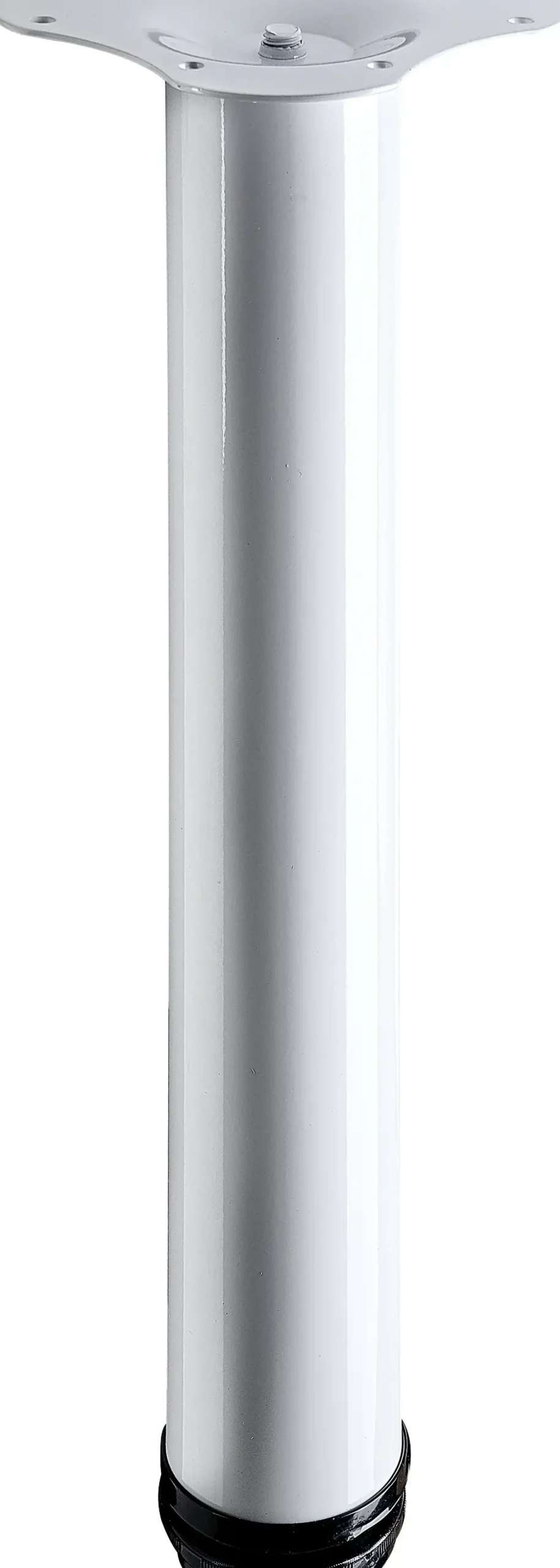 Hettich Tischbein 6,0 x 40 - 43 cm Stahl weiß - 1 Stück