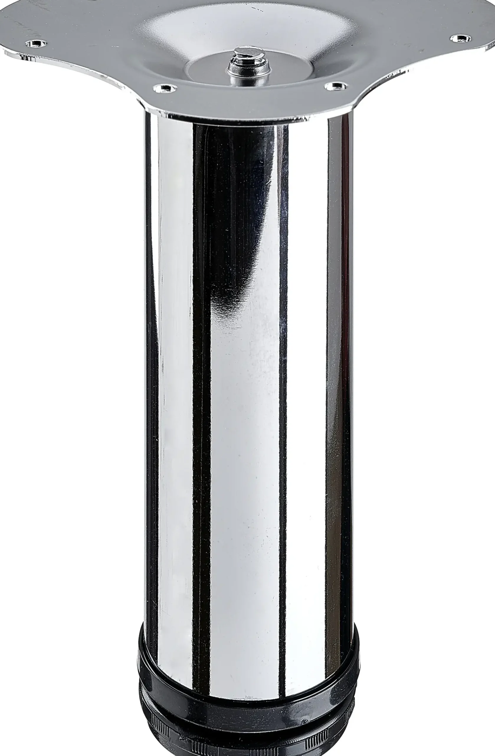 Hettich Tischbein 6,0 x 20 - 23 cm Stahl verchromt - 1 Stück
