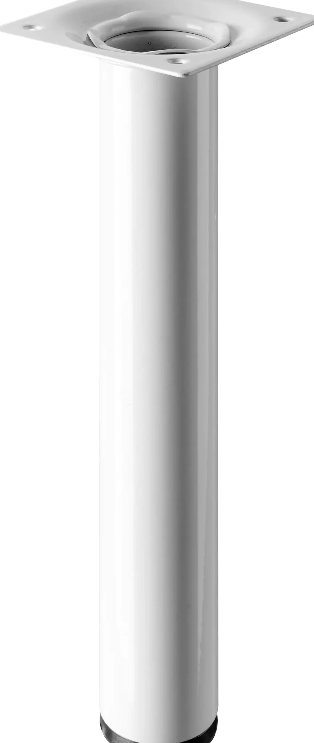 Hettich Tischbein 3,0 x 20 cm Stahl weiß - 1 Stück